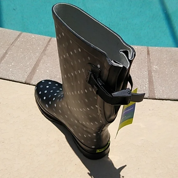 Women's Western Chief Simple Dot Rain Boots Size 6 M - Picture 3 of 5